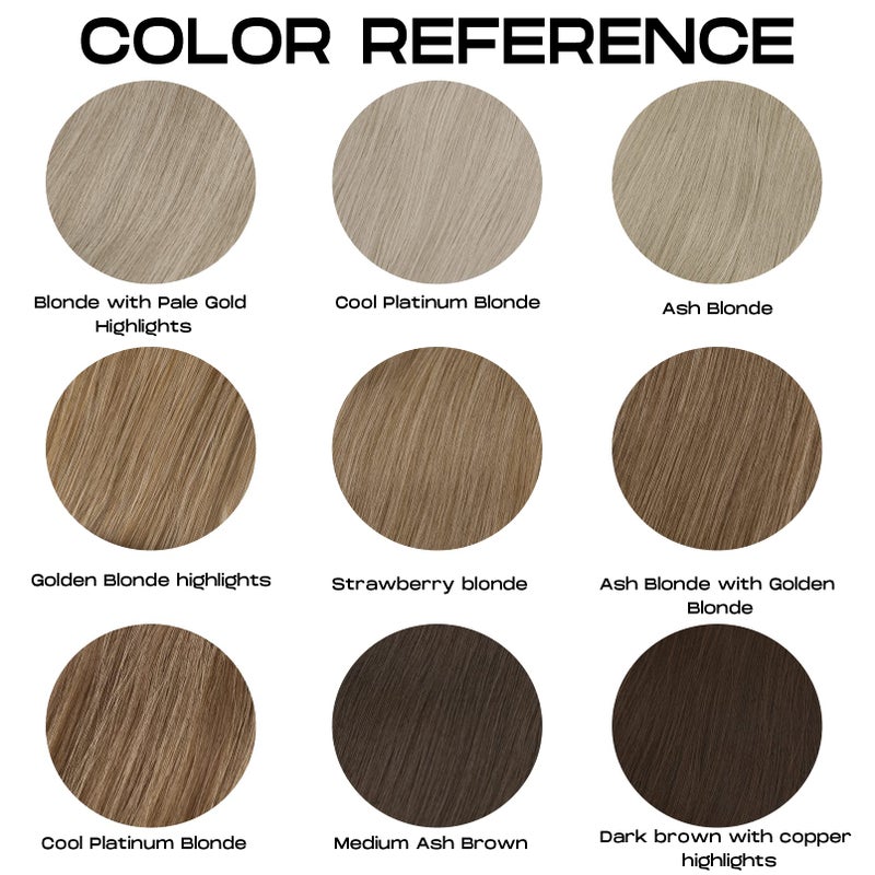 SEIKEA Clip in Ponytail Extension Wrap Around Straight Hair for Women (28", Brown/Ash Blonde Mix) - Image 2